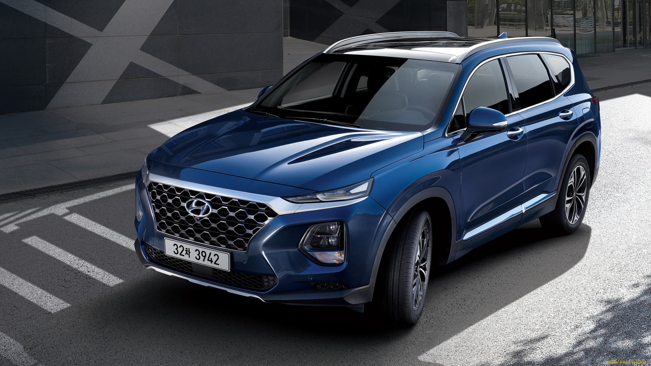 hyundai santa fe 2019, , hyundai, blue, 2019, crossover, santa, fe